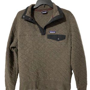 Patagonia Fleece Pullover Organic Cotton Snap Buttons Collared Size M ???